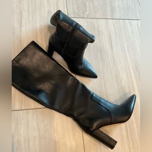 Nine West knee high black leather boots